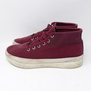 Nobull high top burgundy sneakers